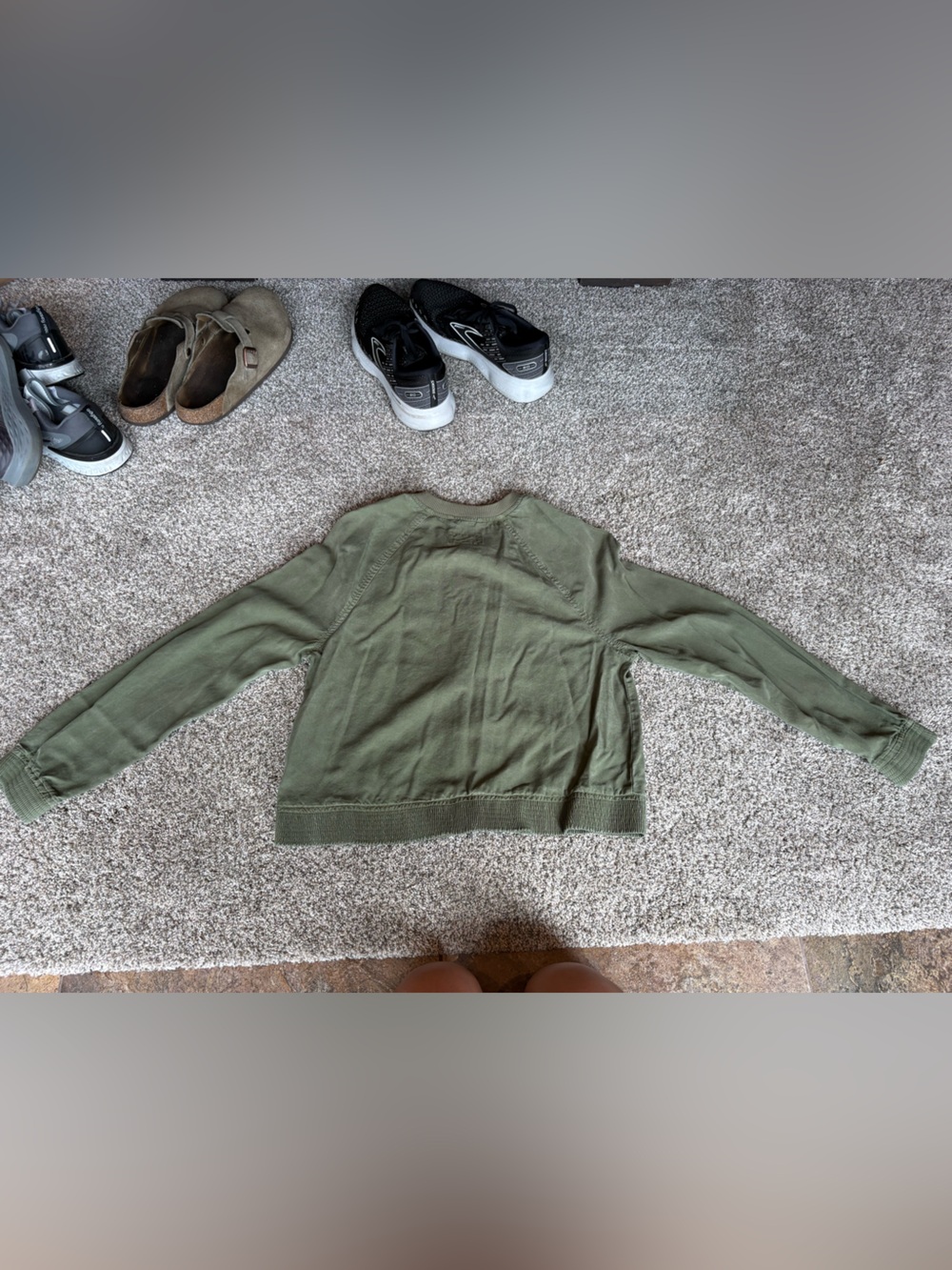 American Eagle Outfitters Olive Green Bomber Jacket - Picture 4 of 4